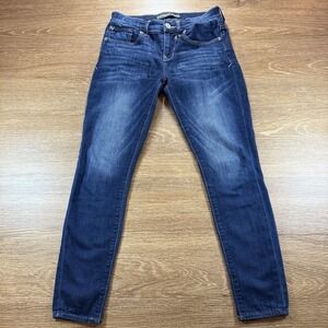 Express Jeans Women's Size 0S Legging Skinny Jeans Mid Rise Blue Stretch